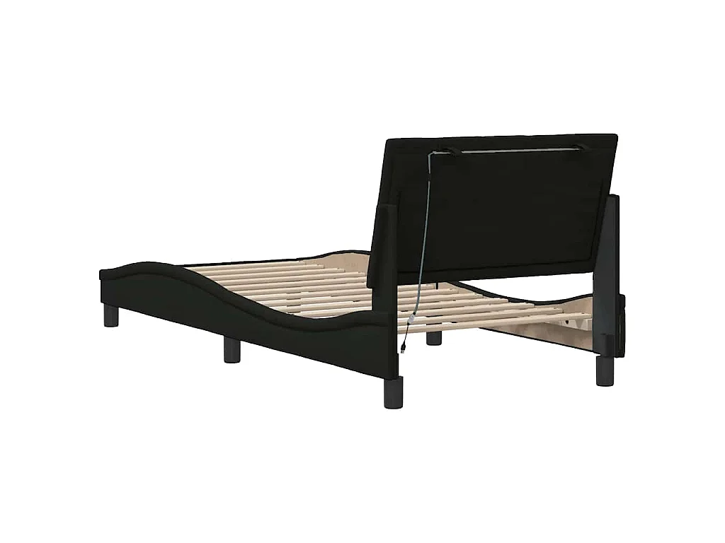 Giroletto senza Materasso Hanko Nero 80x200 cm Tessuto