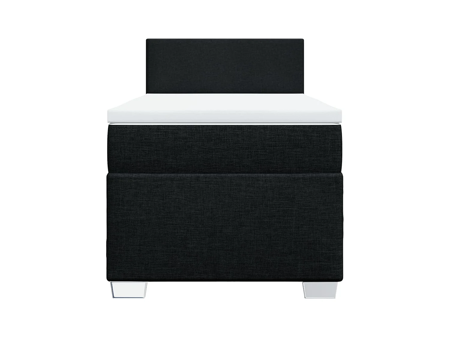 Sommier à lattes de lit et matelas Noir 80x200 cm Tissu