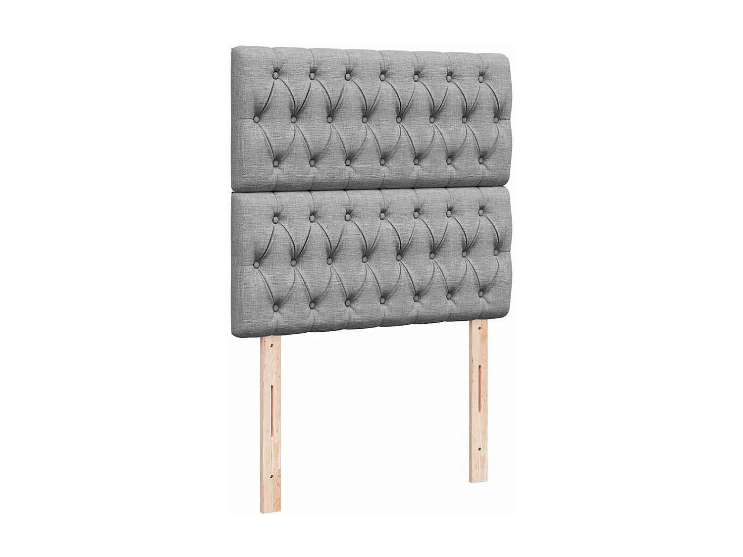 Ottomane Bett mit Matratze & LEDs Hellgrau 80x200 cm Stoff