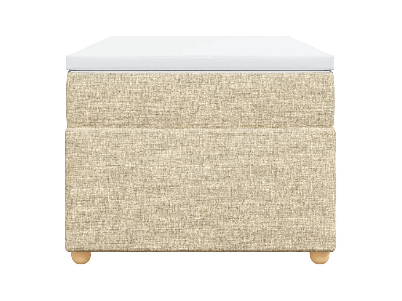 Boxspring met matras stof crèmekleurig 80x200 cm