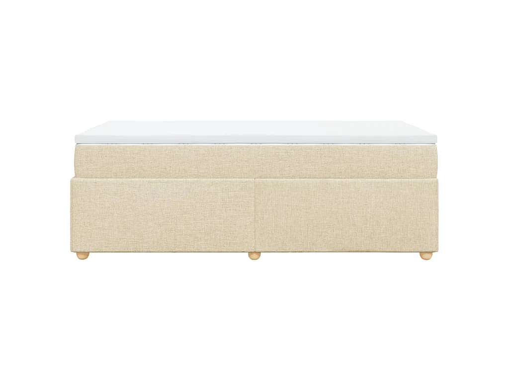 Boxspring met matras stof crèmekleurig 80x200 cm
