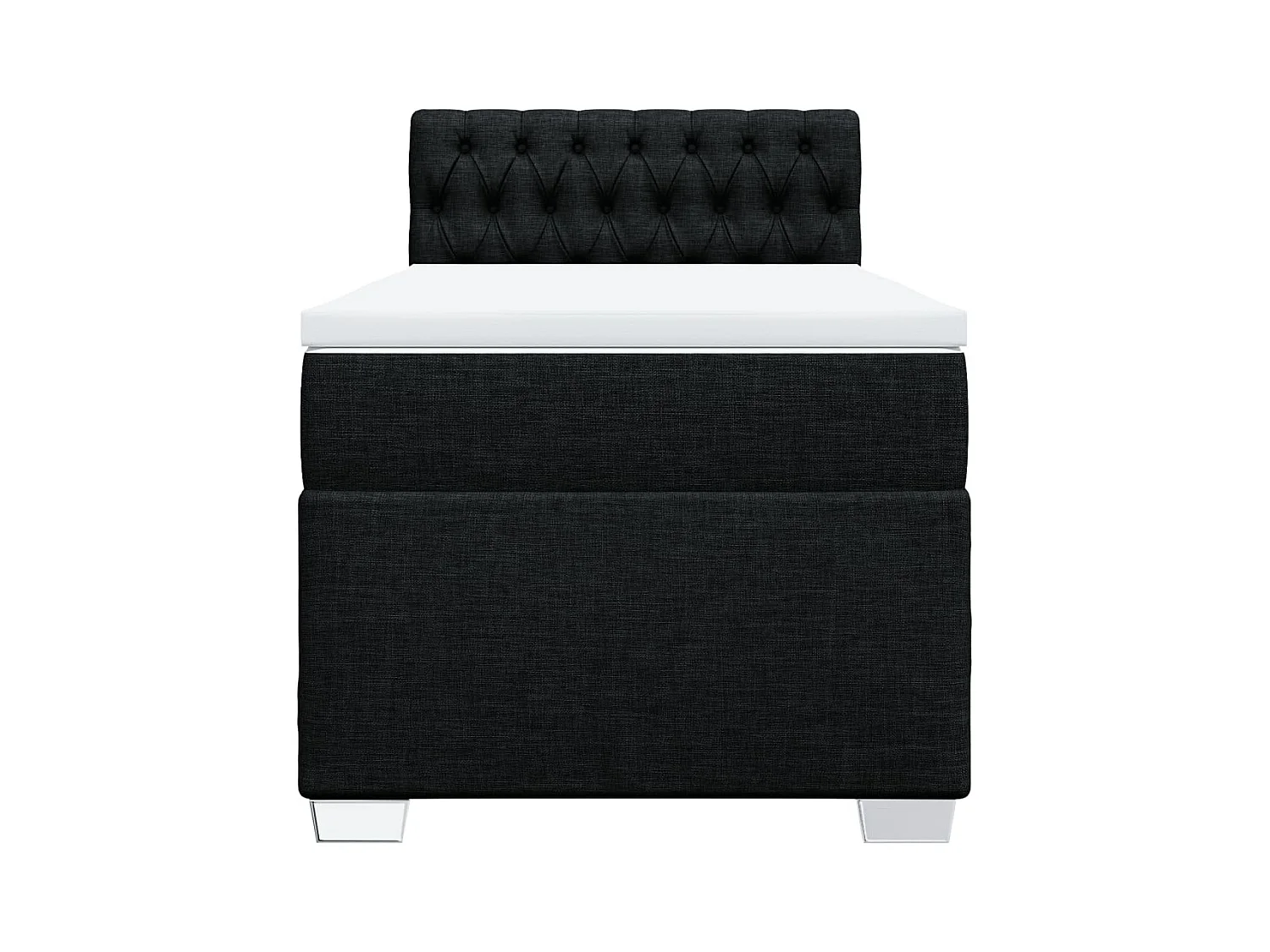 Sommier à lattes de lit et matelas Noir 80x200 cm Tissu