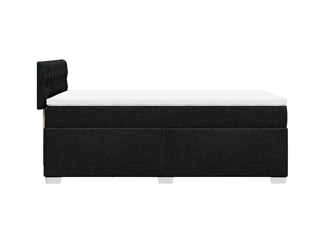 Giroletto a Molle con Materasso Nero 80x200 cm inTessuto