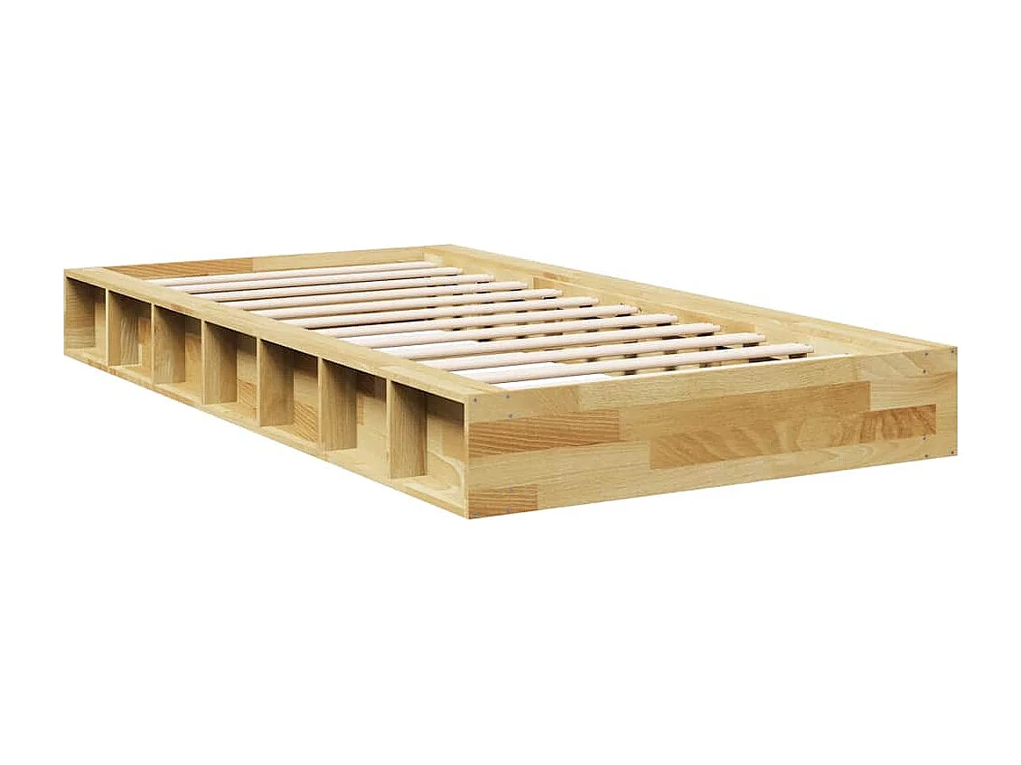 Cadre de lit sans matelas 80x200 cm bois massif de chêne