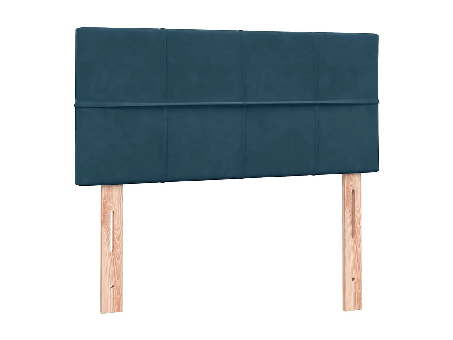 Sommier à lattes de lit et matelas et LED bleu foncé 80x220 cm velours