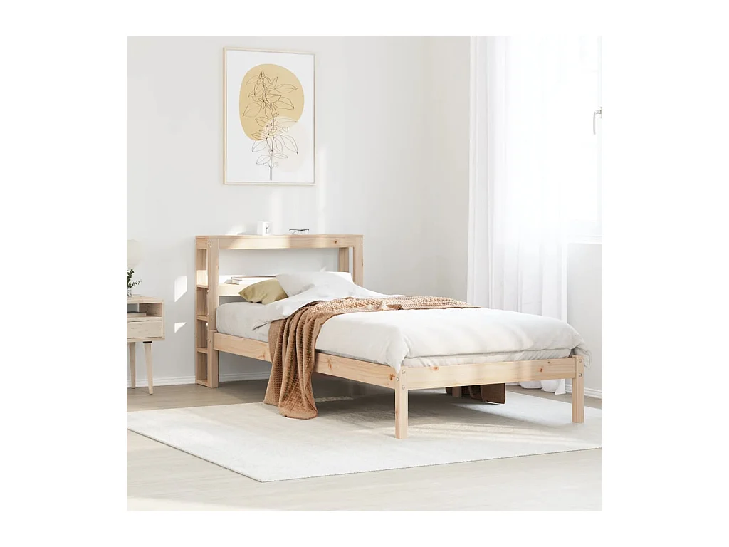 Letto senza Materasso 75x190 cm in Legno Massello Pino
