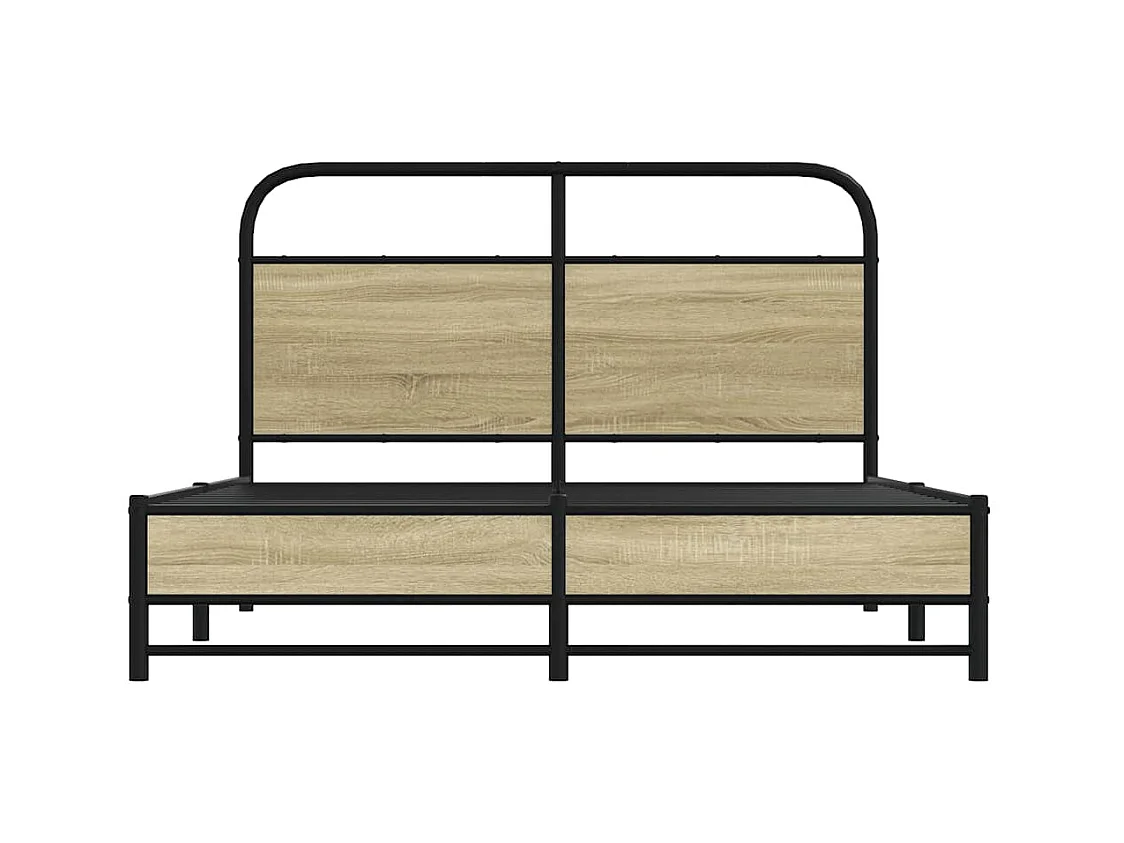 Cadre de lit sans matelas 135x190 cm chêne sonoma