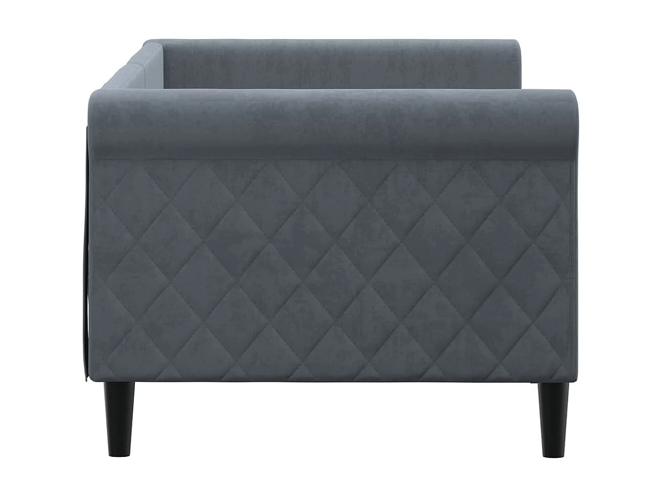 Sofá cama terciopelo gris oscuro 80x200 cm