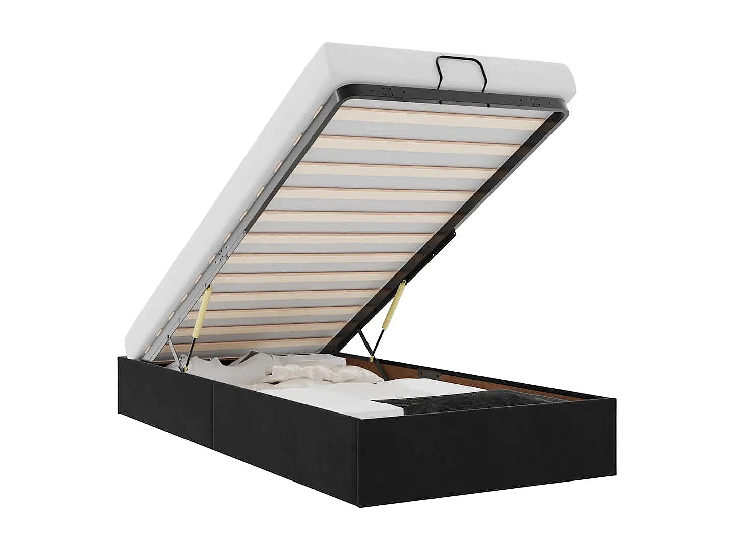 Bedframe zonder matras 80x200 cm fluweel zwart