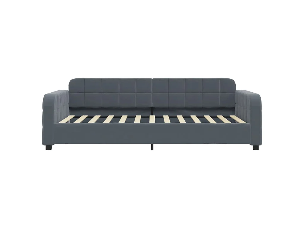 Slaapbank onderschuifbed en lades 80x200 cm fluweel donkergrijs