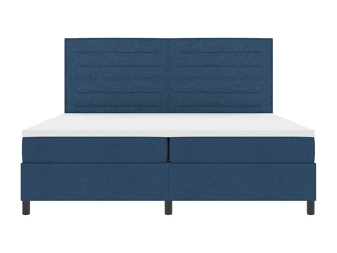 Letto a molle con materasso Blu 200 x 200 cm Tessuto