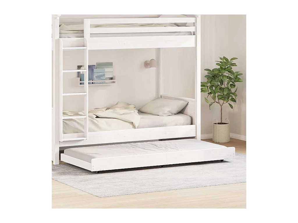 Cadre de lit Blanc 80 x 200 cm Bois de pin massif