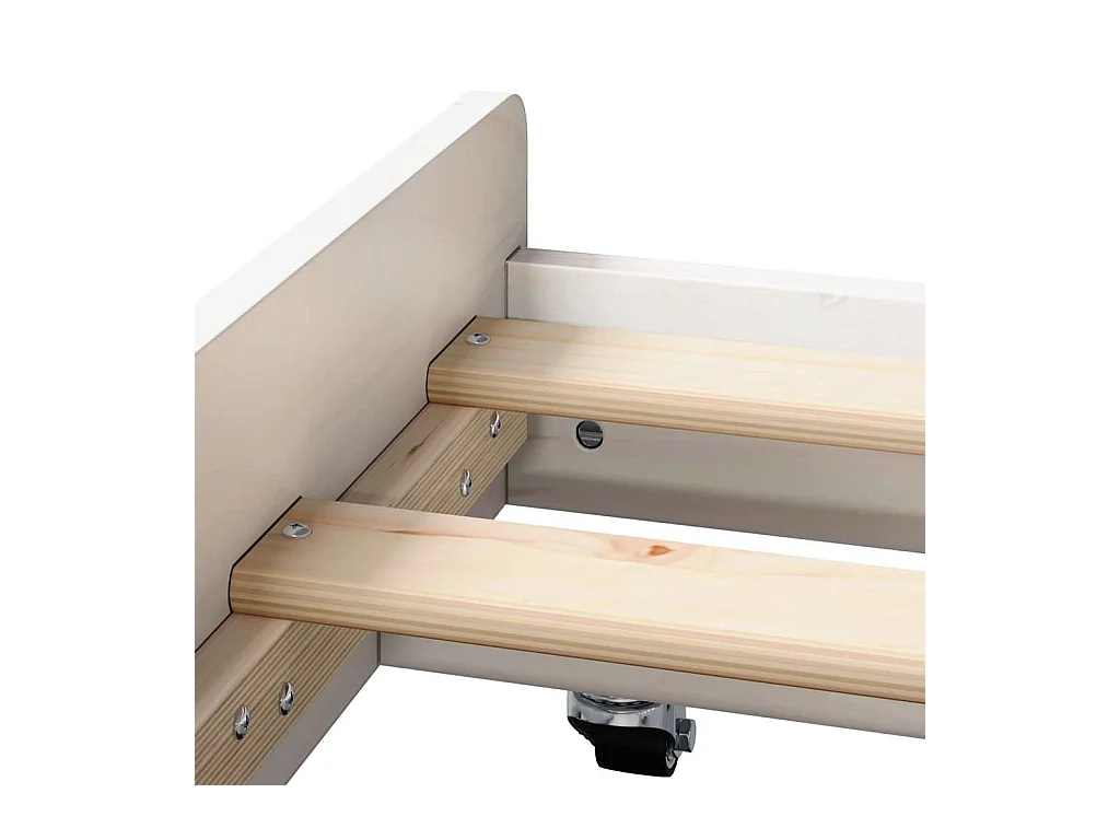 Cadre de lit Blanc 80 x 200 cm Bois de pin massif