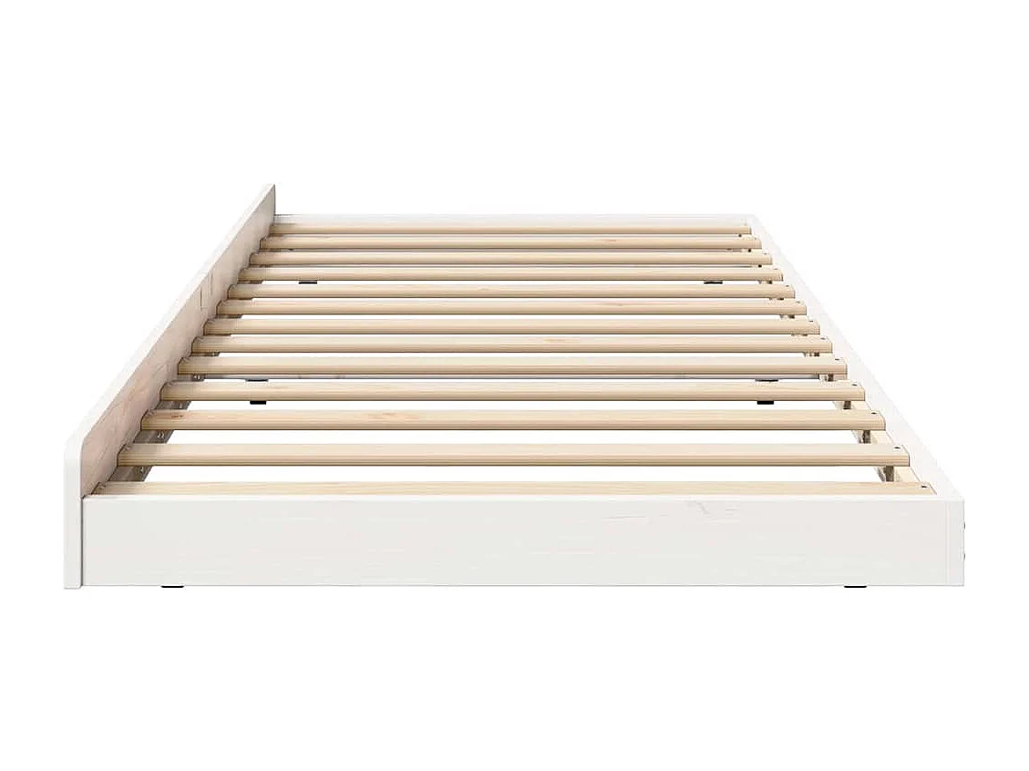 Cadre de lit Blanc 80 x 200 cm Bois de pin massif
