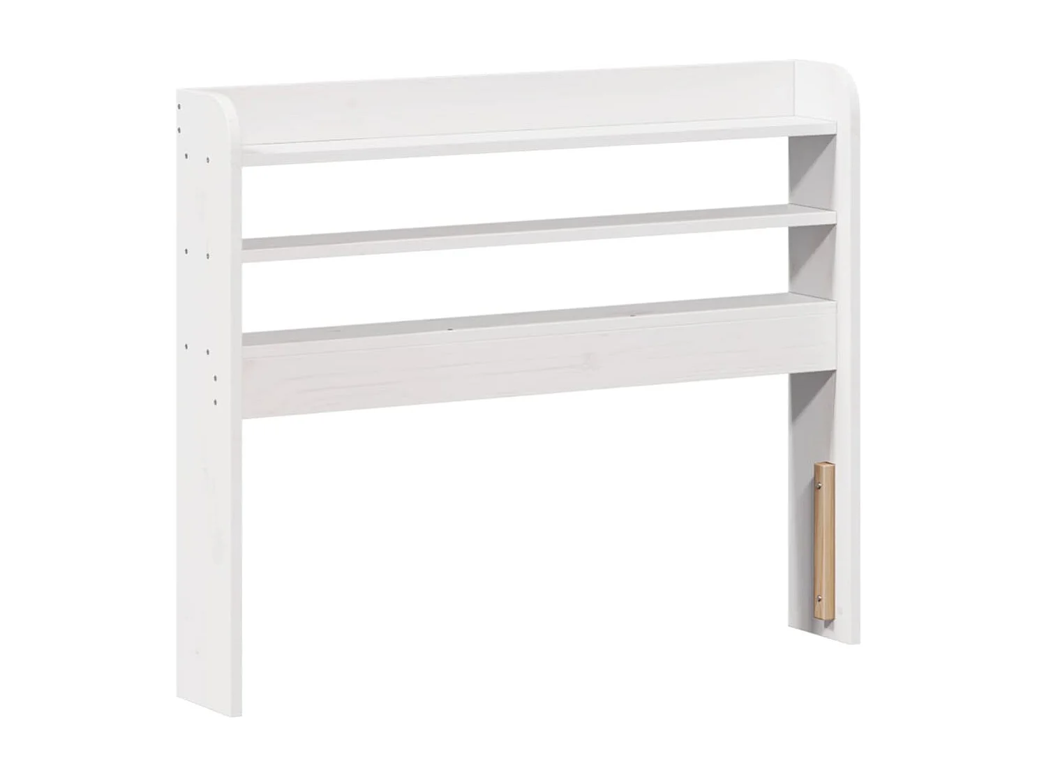 Bedframe zonder matras massief grenenhout wit 75x190 cm