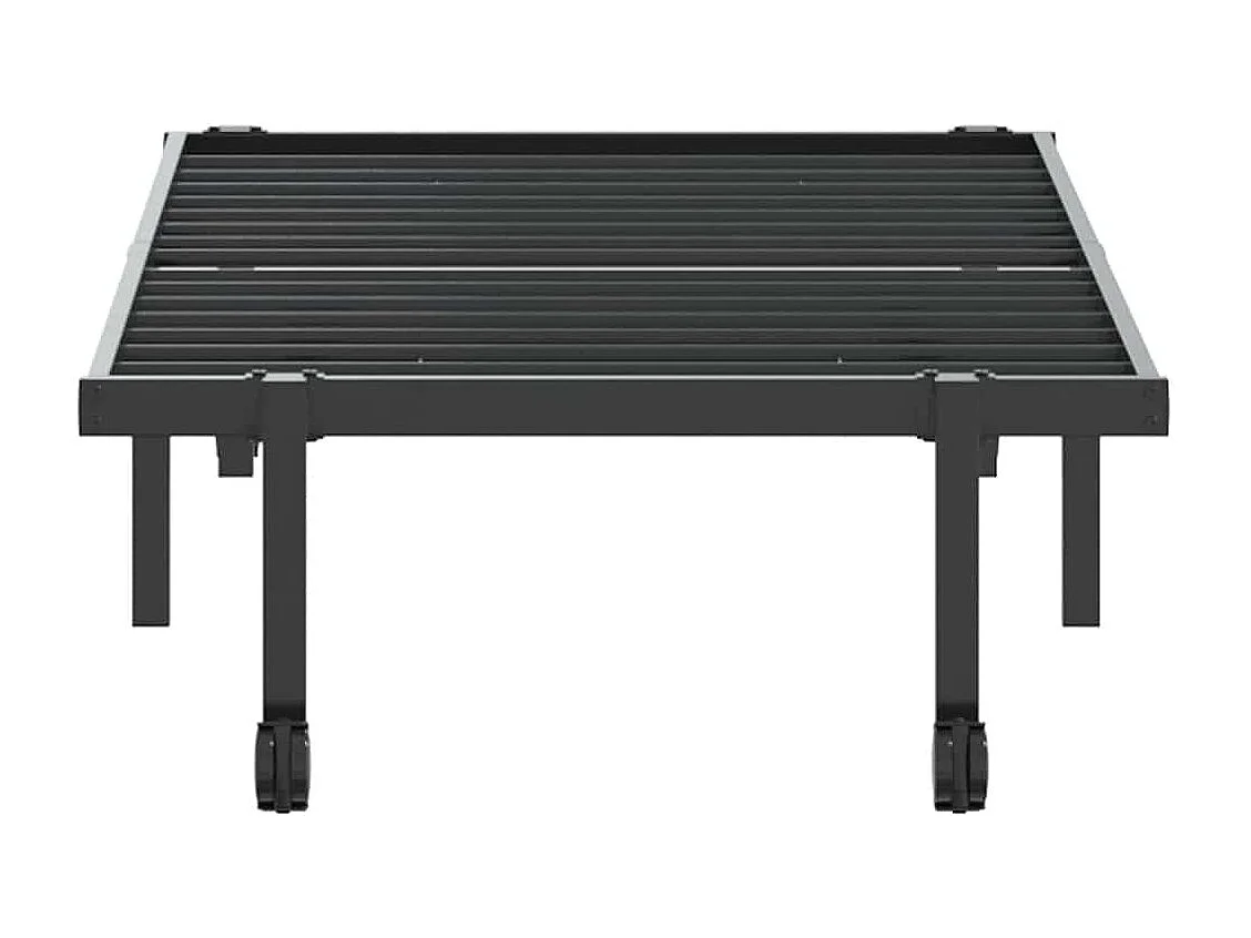 Estructura de cama sin colchón plegable negro acero 80x200 cm