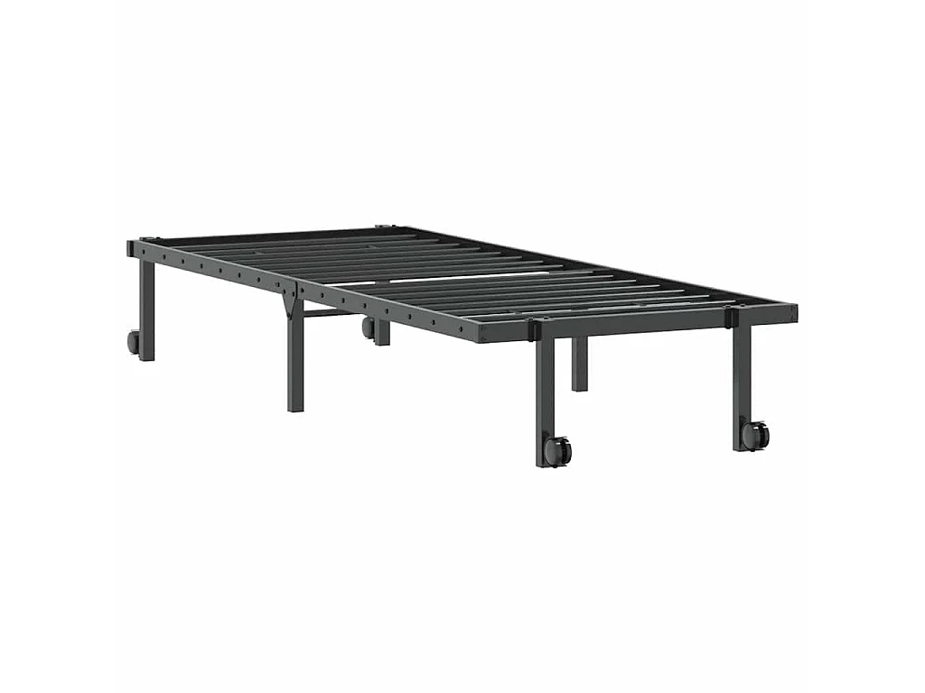 Bedframe zonder matras opvouwbaar 80x200 cm staal zwart