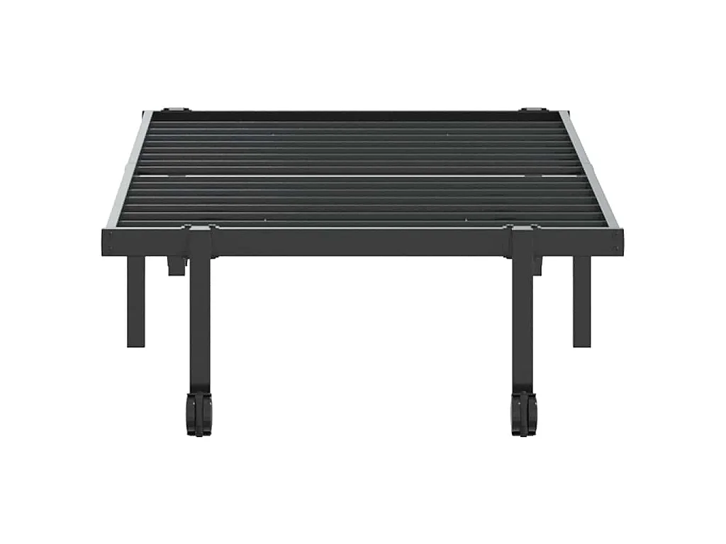 Bedframe zonder matras opvouwbaar 80x200 cm staal zwart