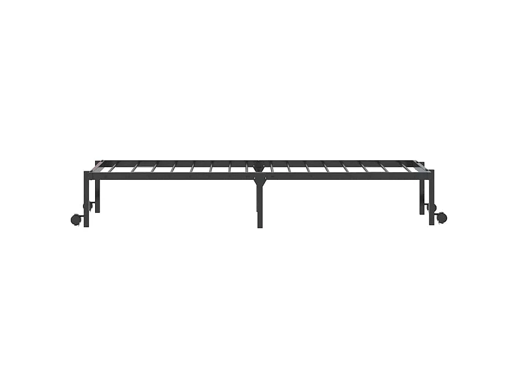 Bedframe zonder matras opvouwbaar 80x200 cm staal zwart