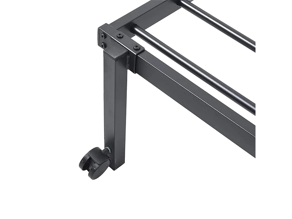 Bedframe zonder matras opvouwbaar 80x200 cm staal zwart