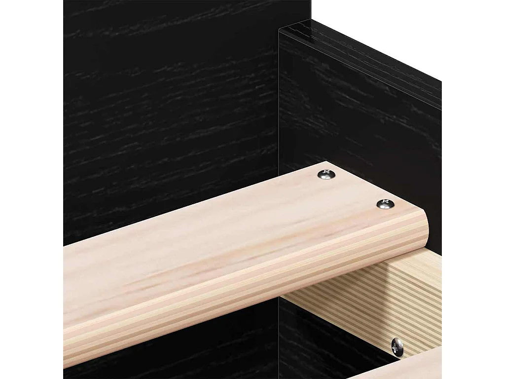 Cadre de lit Chêne noir 193 x 78 x 50 cm Bois d'ingénierie