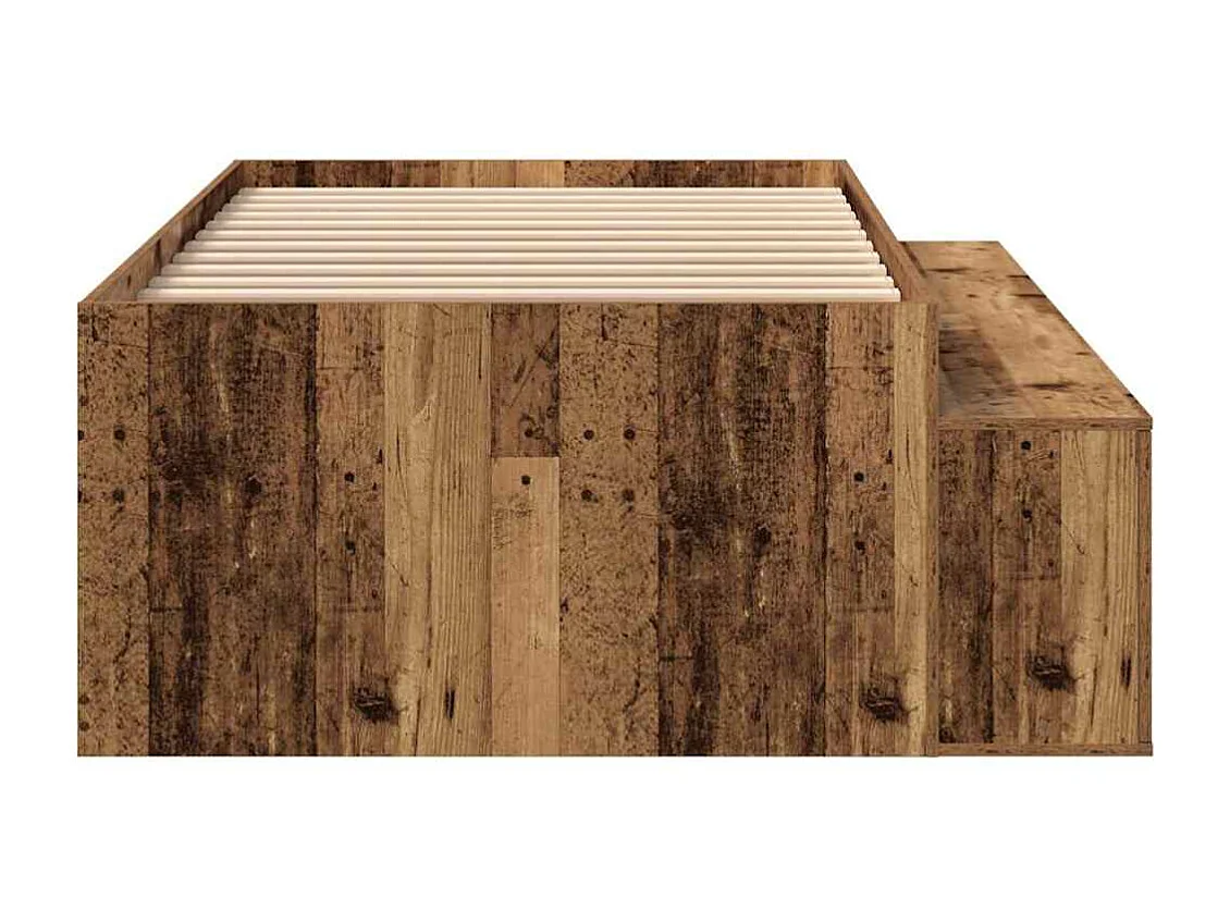 Bedframe met lade met opslag Oud Hout 80 x 200 cm Bewerkt hout