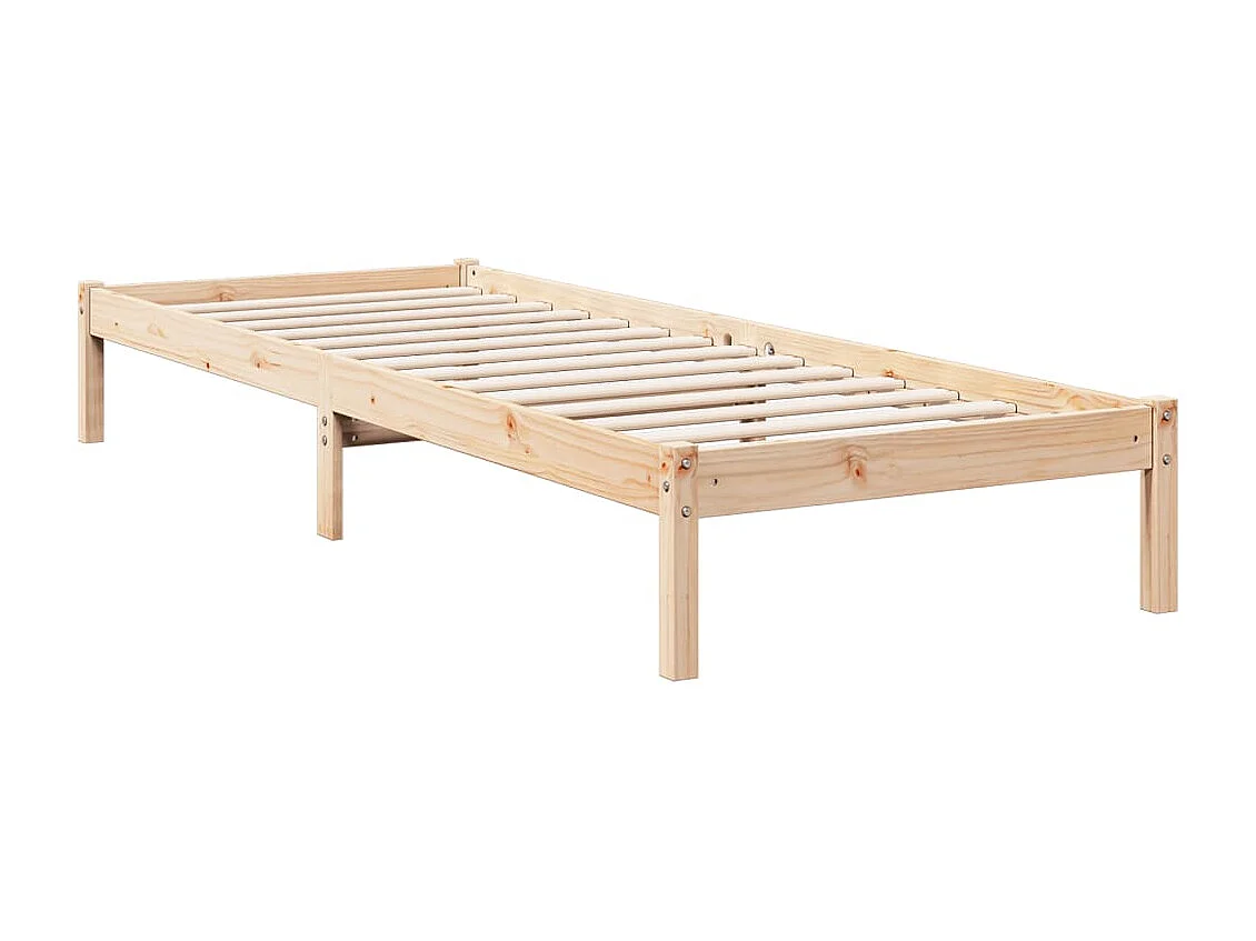 Cadre de lit extra long sans matelas 80x210 cm bois massif pin