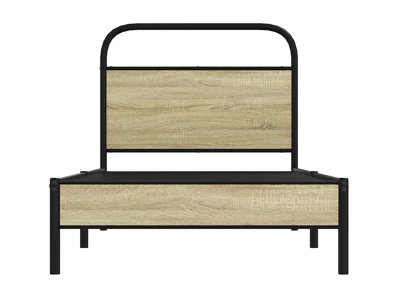 Estructura de cama sin colchón 75x190 cm madera roble Sonoma