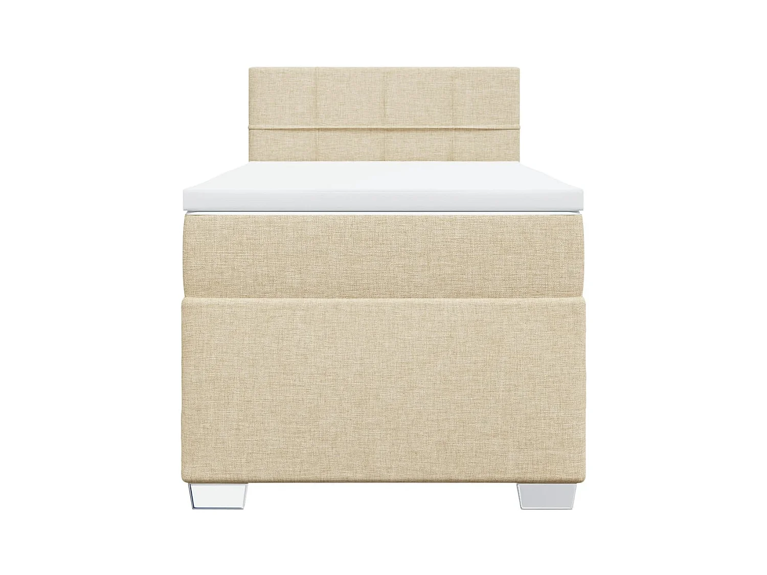 Sommier à lattes de lit avec matelas Crème 80x200 cm Tissu