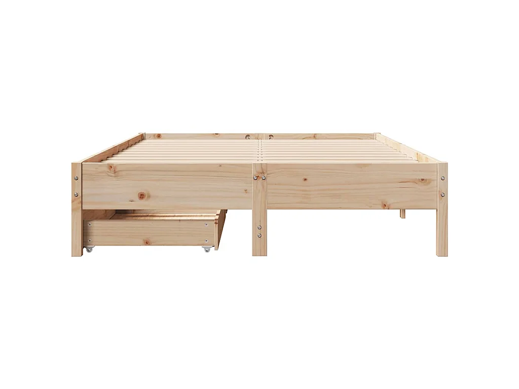 Cama sem colchão 135x190 cm madeira de pinho maciça