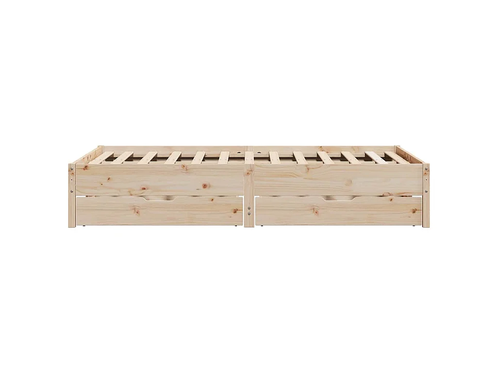 Cama sem colchão 135x190 cm madeira de pinho maciça