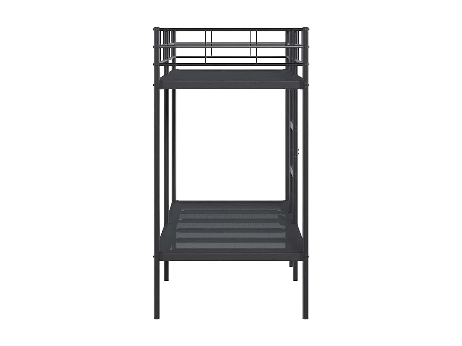 Stapelbed zonder matras 80x200 cm staal zwart