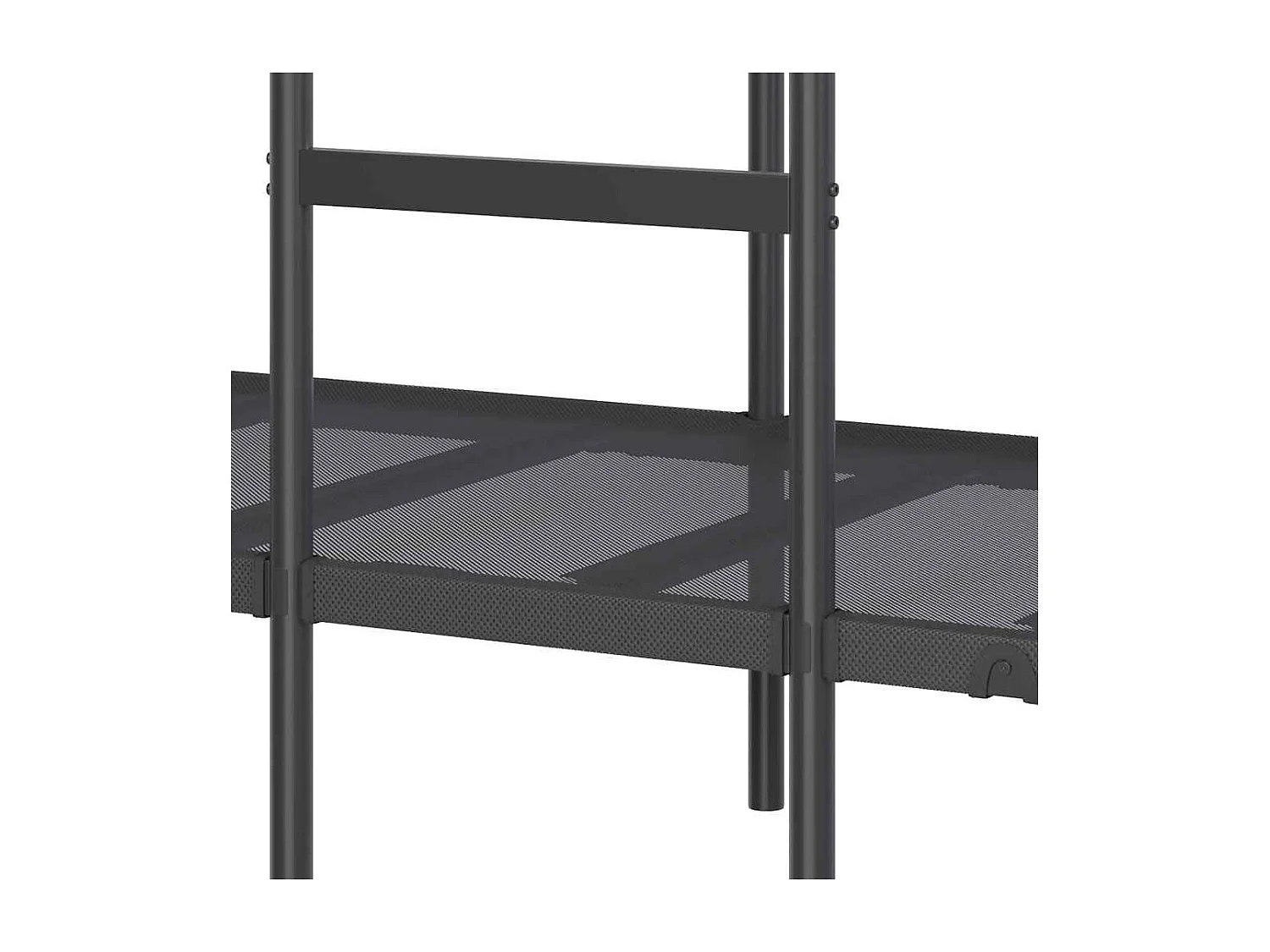 Lit superposé sans matelas noir 80x200 cm acier