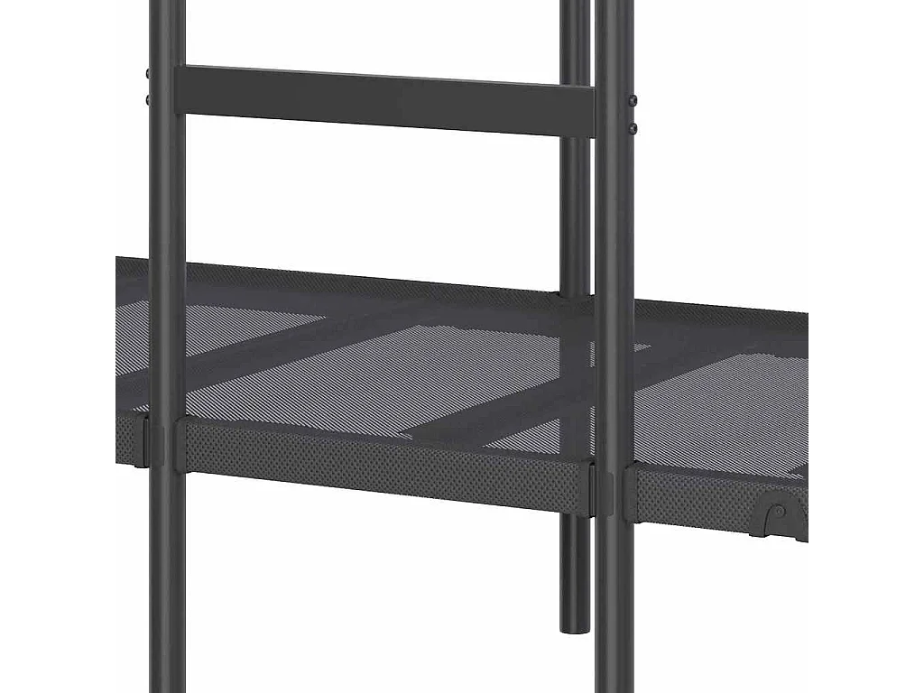 Lit superposé sans matelas noir 80x200 cm acier