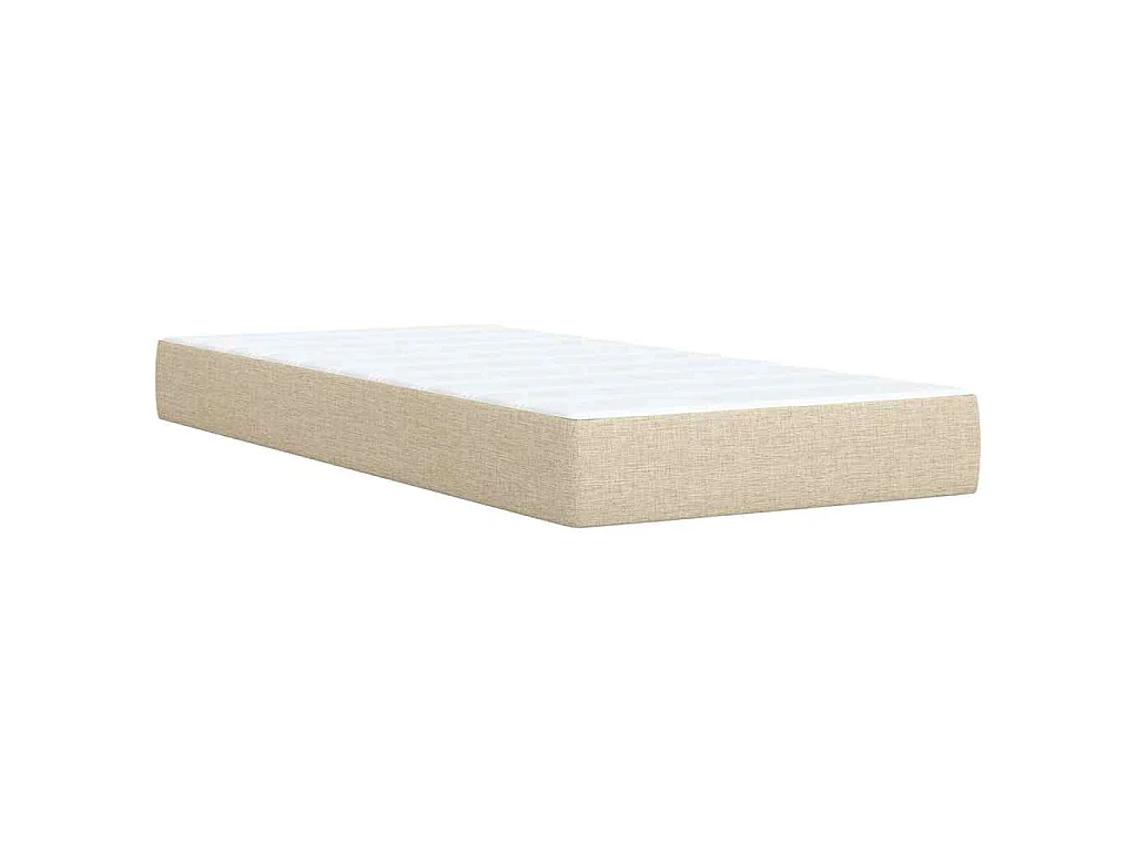 Boxspring met matras stof crèmekleurig 80x200 cm