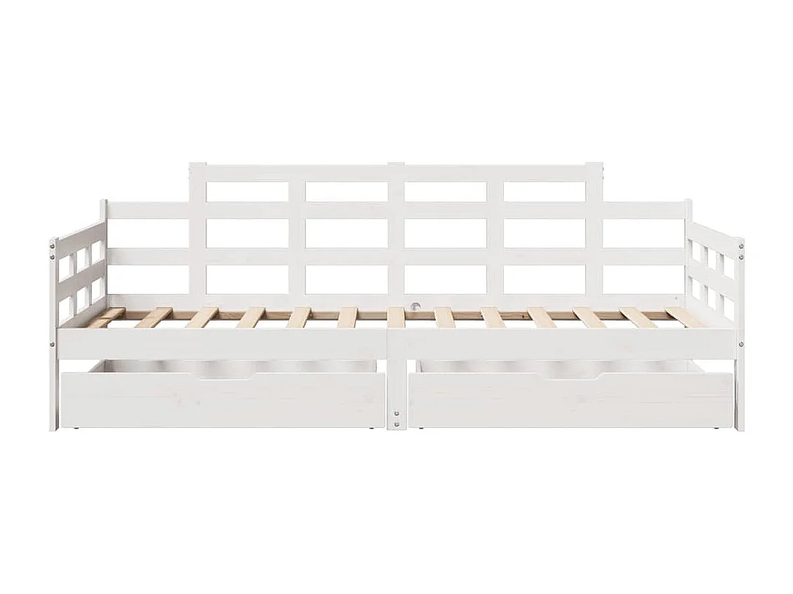 Sofá-cama com gavetas 80x200 cm madeira de pinho maciça