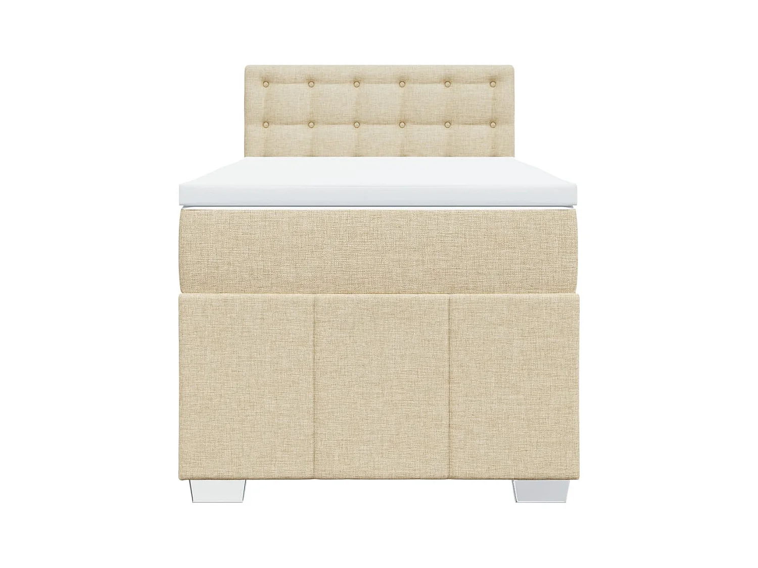 Giroletto a Molle con Materasso Crema 80x200 cm inTessuto