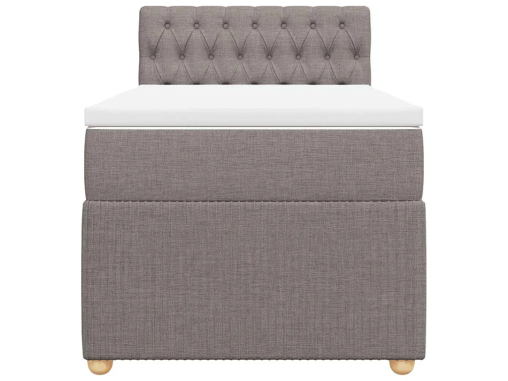 Boxspringbett mit Matratze Taupe 80x200 cm Stoff