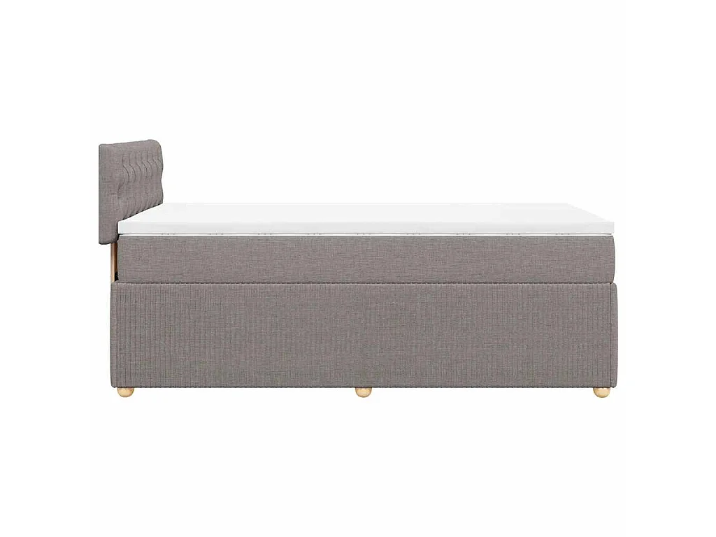 Boxspringbett mit Matratze Taupe 80x200 cm Stoff
