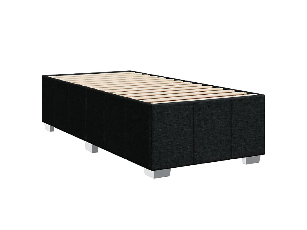 Boxspringbett mit Matratze Schwarz 80x200 cm Stoff