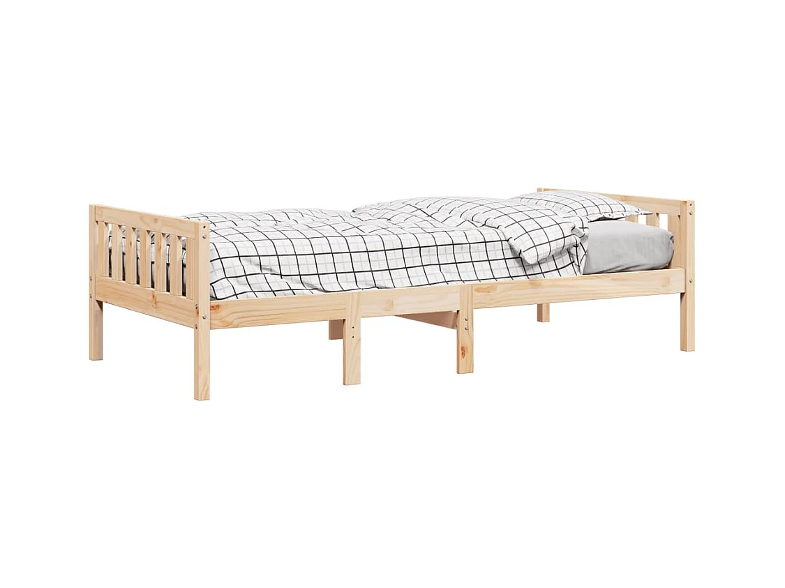 Kinderbed zonder matras massief grenenhout 75x190 cm