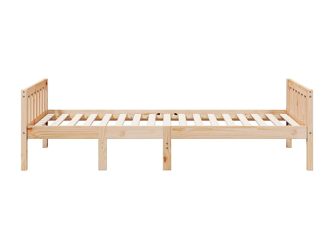 Cama para niños sin colchón madera maciza de pino 75x190 cm