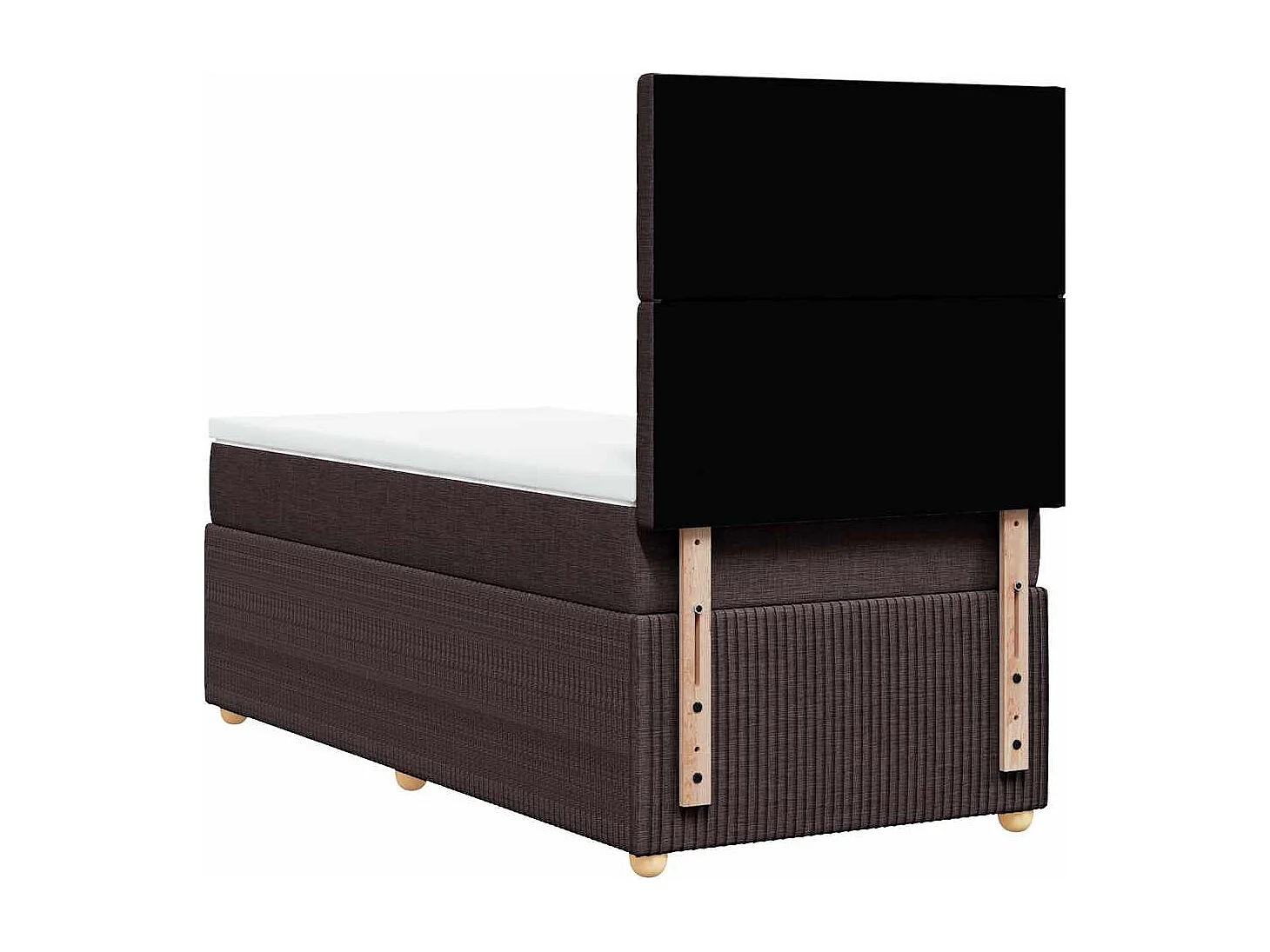 Sommier à lattes de lit avec matelas Marron foncé 80x200 cm