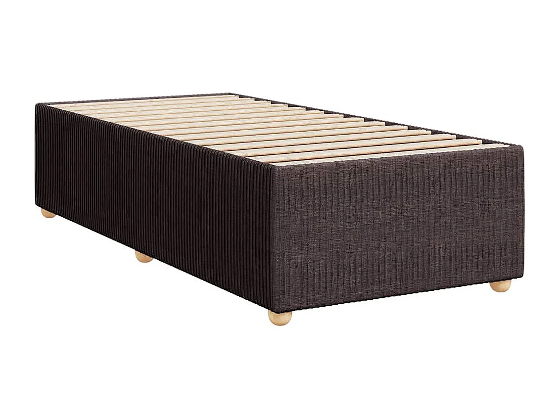 Cama com molas/colchão 80x200 cm tecido castanho-escuro