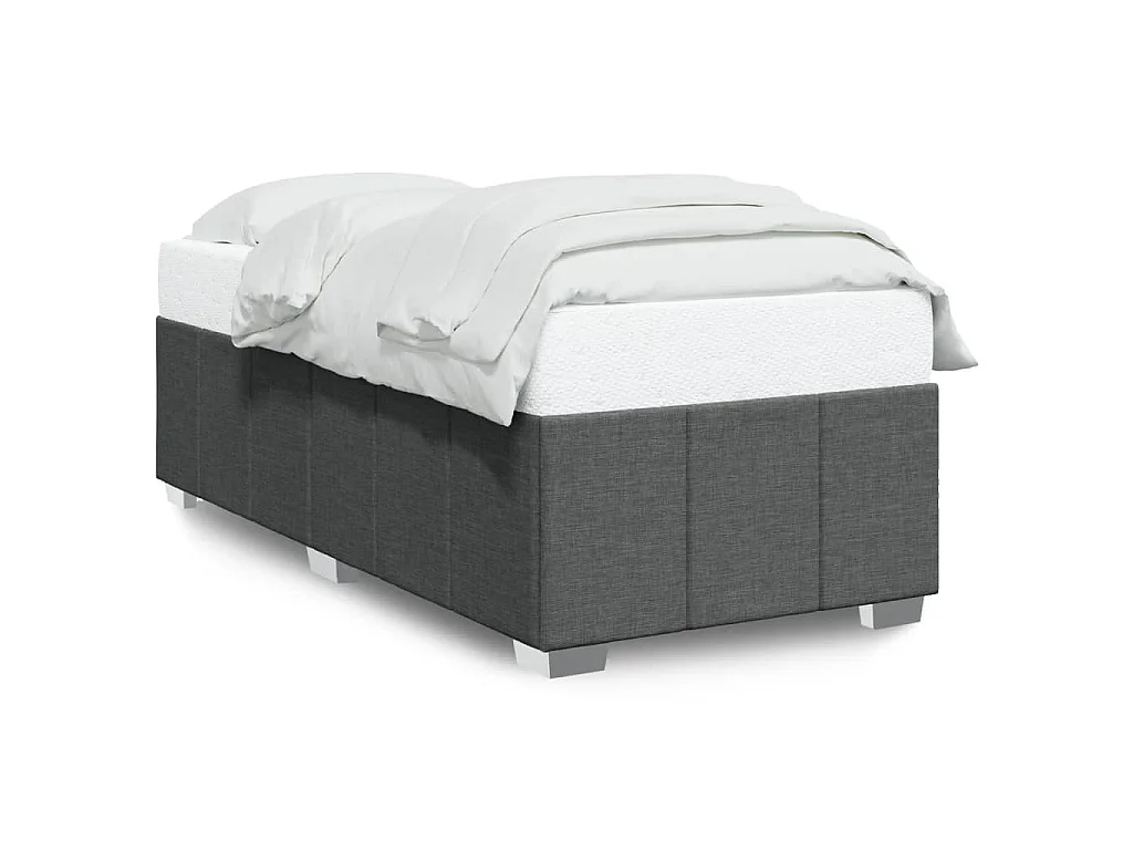 Bedframe zonder matras 80x200 cm stof donkergrijs