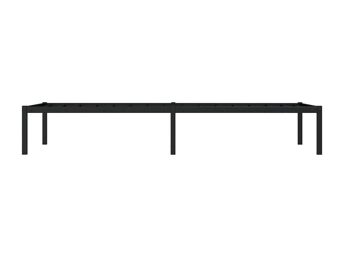 Cadre de lit métal noir 80x200 cm