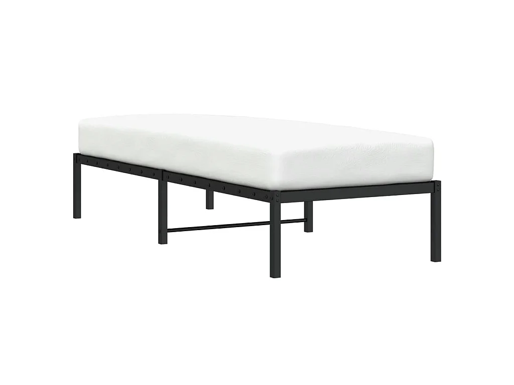 Bedframe metaal zwart 80x200 cm