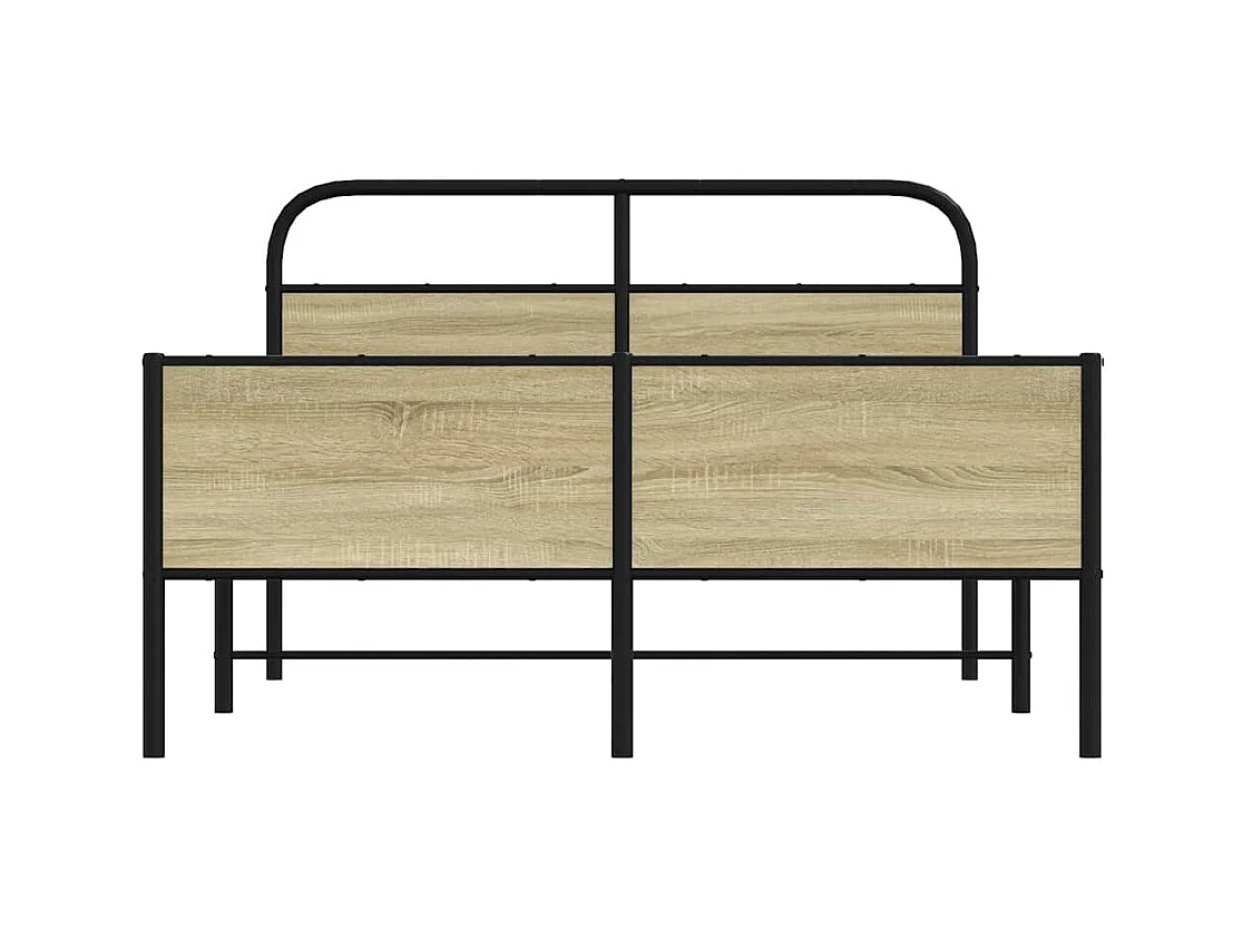 Cadre de lit sans matelas 135x190 cm chêne sonoma