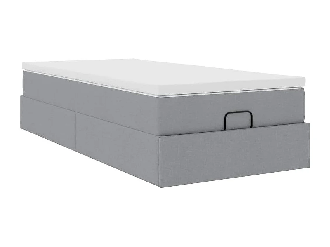 Struttura Letto Pouf con Materasso 80x200 cm in Tessuto