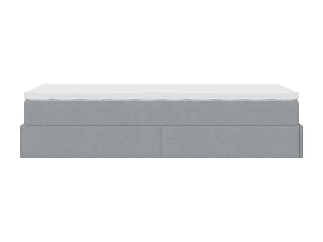 Struttura Letto Pouf con Materasso 80x200 cm in Tessuto